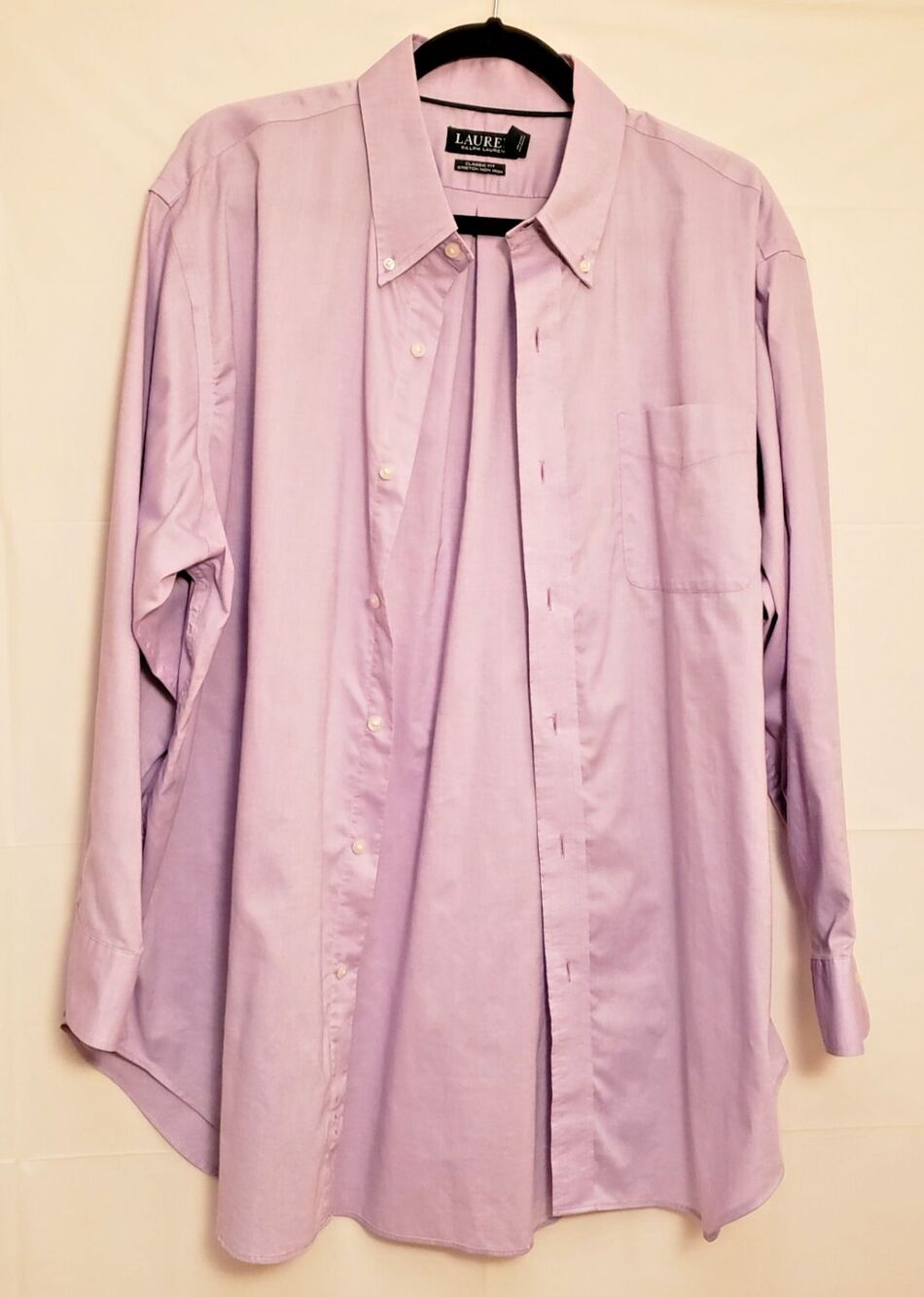 Lauren Ralph Lauren Men's Button Down Corporate Preppy Shirt Lilac Sz 17.5 NWOT